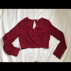 Silence + Noise Low Cut Open Back Blouse